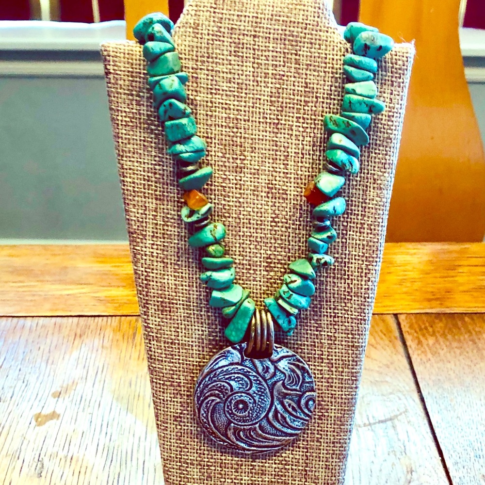 Coldwater Creek Faux Turquoise Necklace